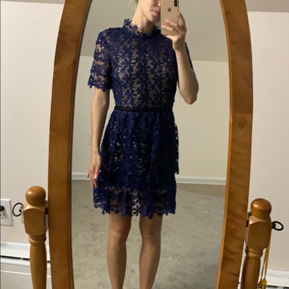 Blue lace dress